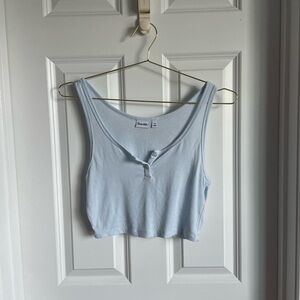 Aritzia Cropped Tank Top (Light Blue)